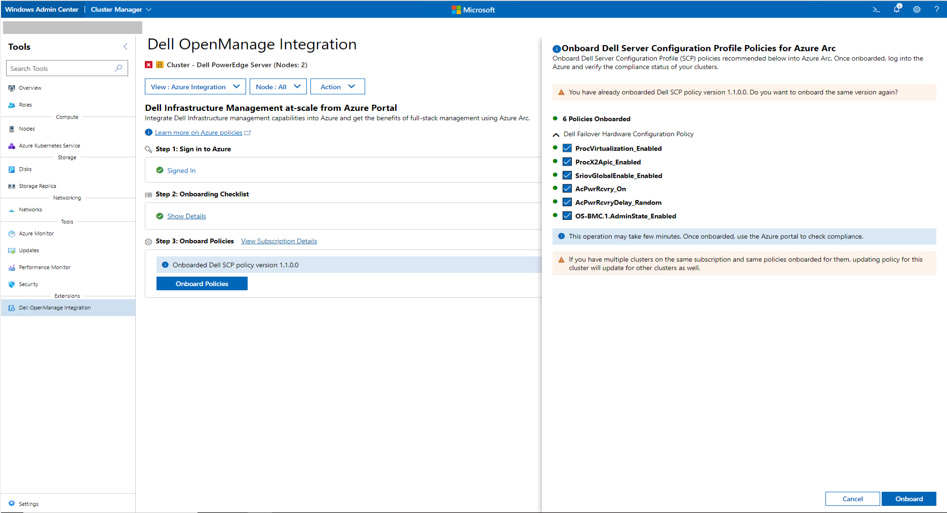 Azure integration for failover cluster