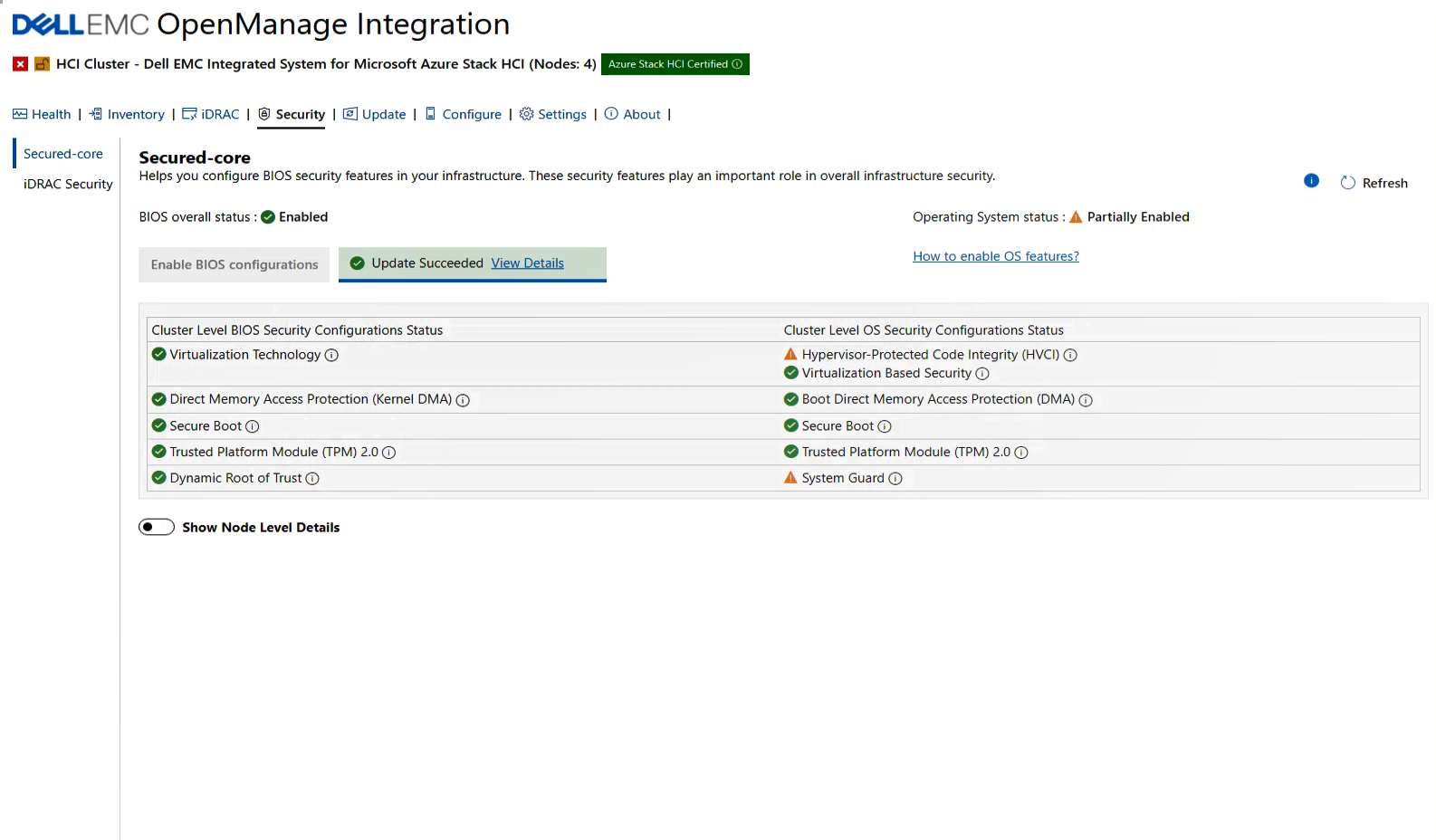 Secured-core enablement