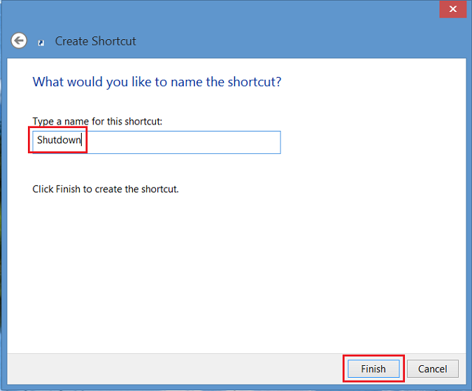 Shutdown Shortcut