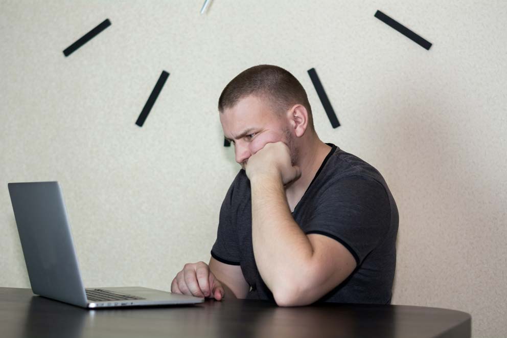 Man Using a Laptop