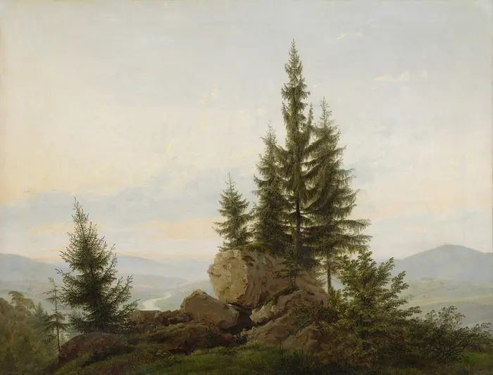 Caspar David Friedrich, Ausblick ins Elbtal, 1807