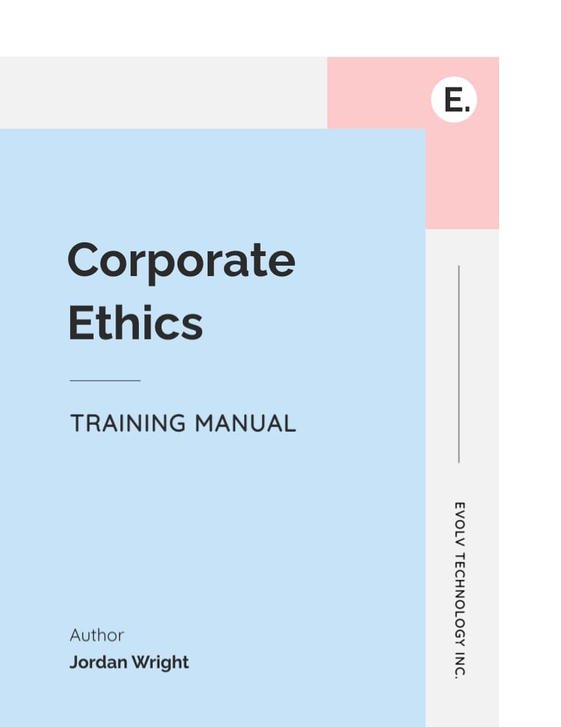 Corporate Ethics Training Manual Template