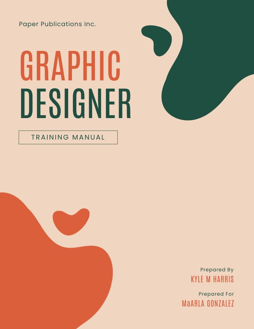 Graphic Designer Training Manual Template