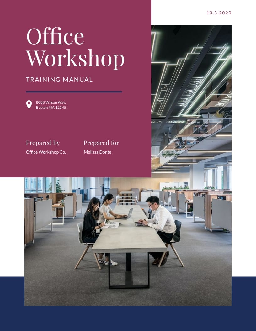 Office Workshop Training Manual Template