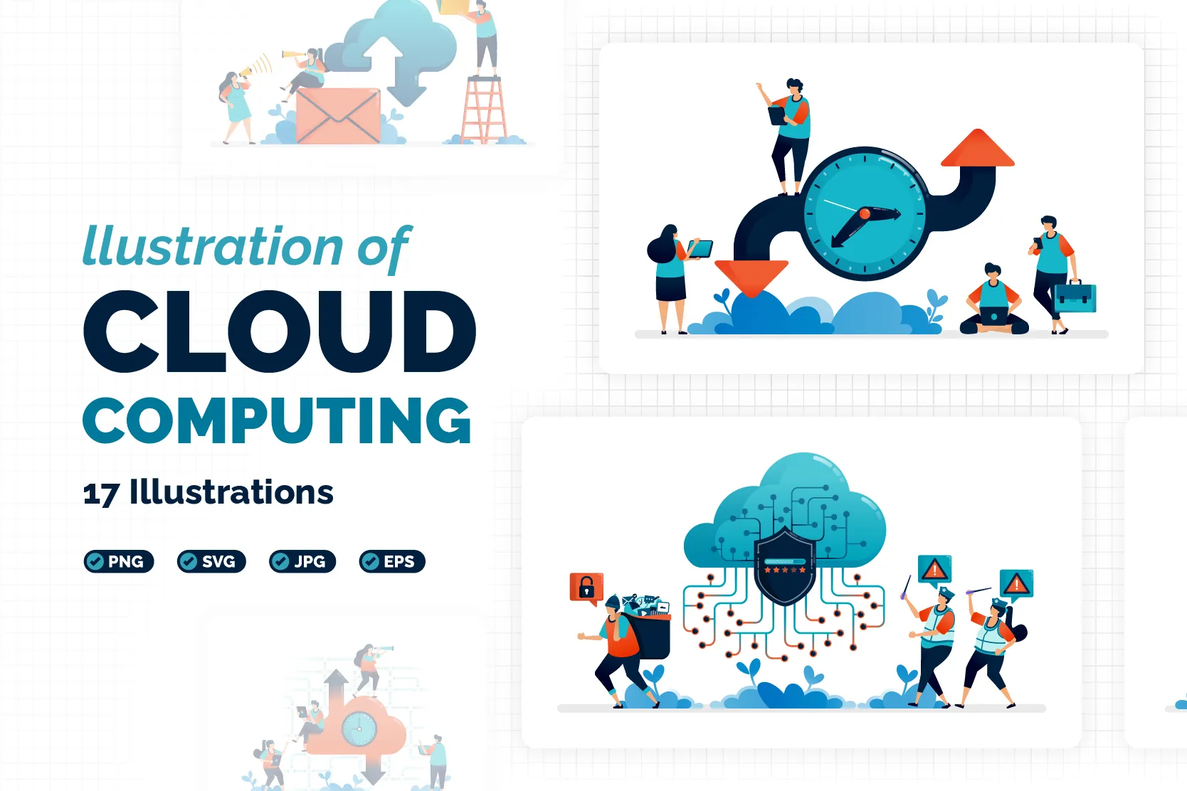 Cloud Computing Illustration Pack