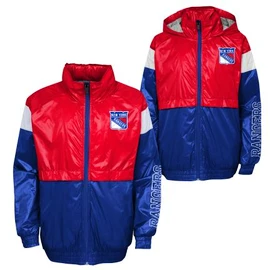 Blouson pour garçon Outerstuff GOAL LINE STANCE FZ WINDBREAKE NEW YORK RANGERS